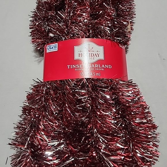 Holiday Time Tinsel Garland 15 FT - Picture 1 of 2